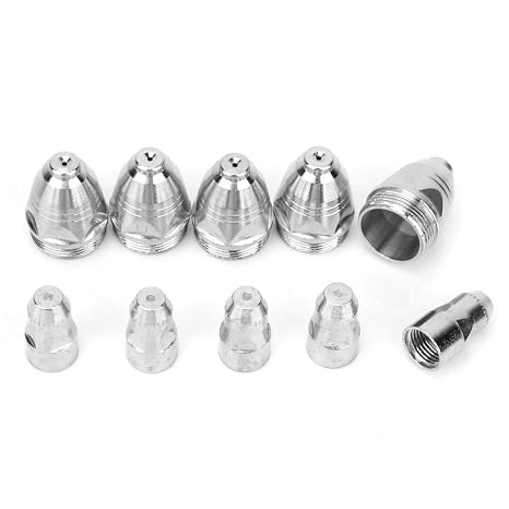 Nozzle, 10pcs P-80 Plasma Cutting Consumable Cutter Torch Nozzle Tips Electrode (1.3mm Nozzle+Electrode)