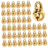 HYTROVE 100個ミニメタルベル クラフト用アクセサリー おもちゃやジュエリ