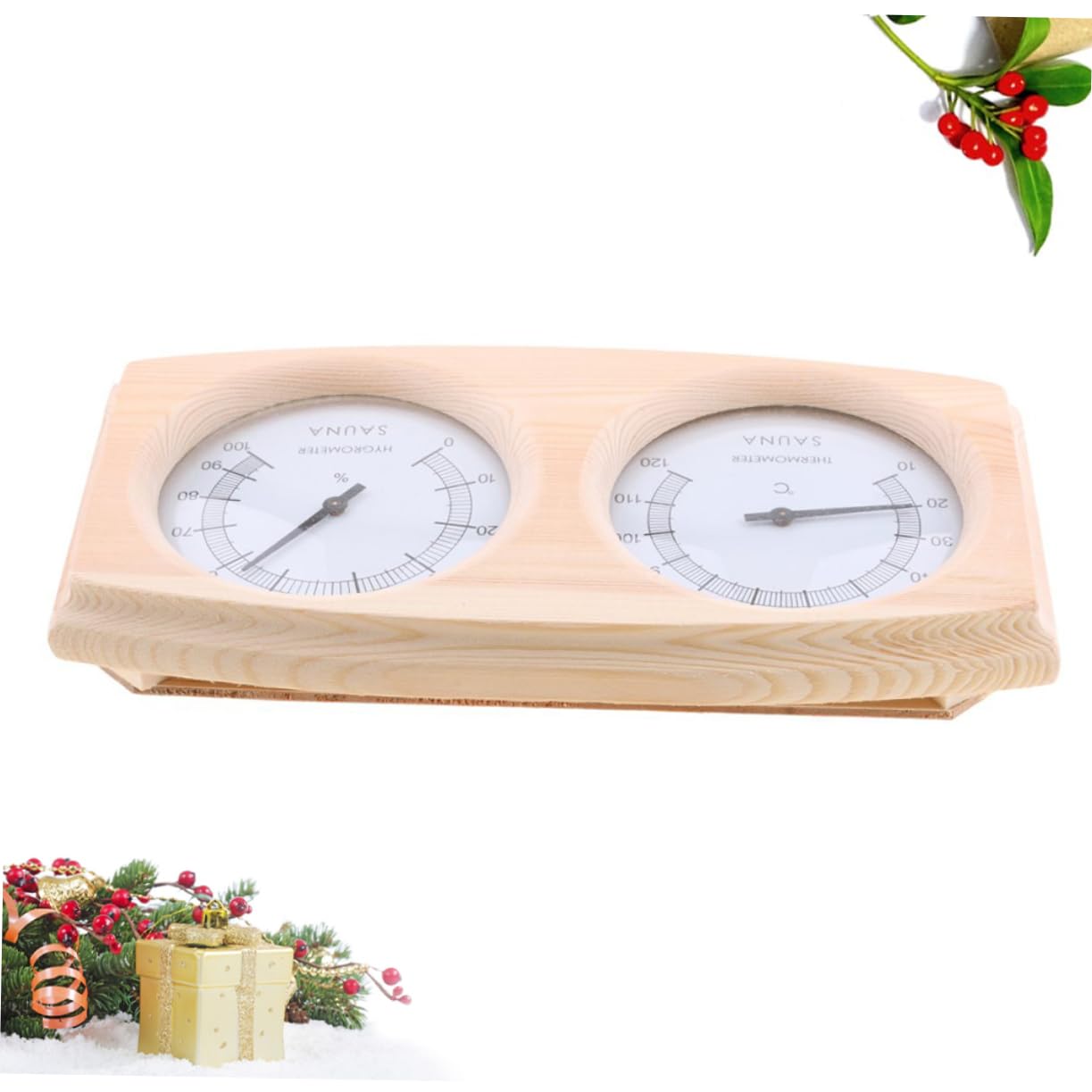 BESPORTBLE Termometro Igrometro Legno Con Display Separato Per Sauna Terrario e Uso Hygrotermometro Resistente e Facile Da Leggere Scala Celsius Range