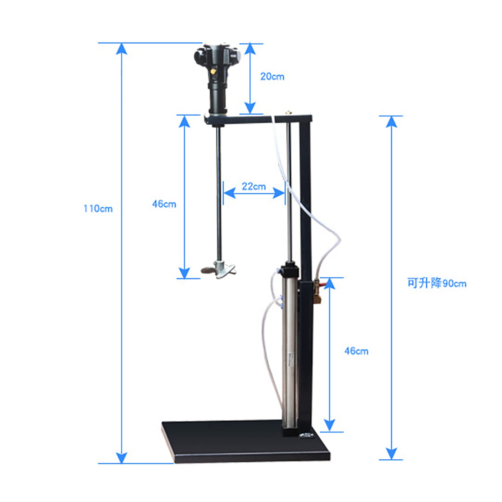 Miscelatore Pneumatico, Miscelatore di Cemento, agitatore Automatico per Vernice da 5 galloni/20 Litri, Miscelatore d'Aria Verticale da Tavolo, Miscelatore di Inchiostro per miscelare mangimi, INT