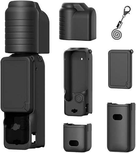 Funda protectora de silicona cardán para DJI Osmo Pocket 3, protección completa, protector de pantalla de lente de cámara de mano