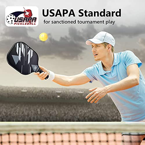 Image of niupipo Pickleball Paddles Set of 2 or 4, USAPA Approved Fiberglass Pickleball Paddle Set with Balls and Bag, Polypropylene Honeycomb Core, Lightweight Pickleball Paddles for Beginners Men Women