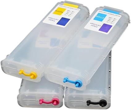 Empty Refill Ink Cartridge with ARC Chip Compatible for 10 82 82 Designed for Use with Designjet 510 500 800 500PS 800PS Printers500 800-10 82