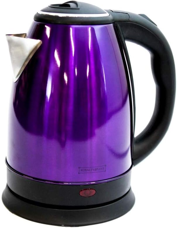 Purple Stainless Steel Premium 1.8L ELECTRIC KETTLE Indicator Light Cordless 360