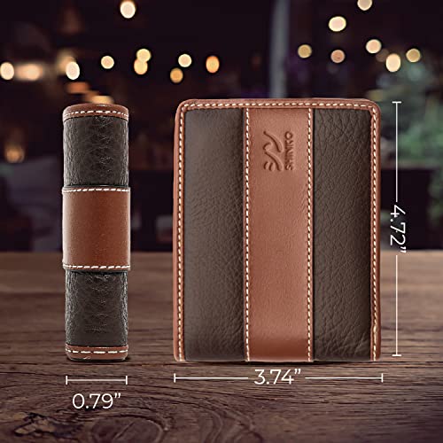 Shinko Italian Leather Wallet For Men, Smooth Leather Card Holder, Bifold Men's Wallet, Safe Card Case, Men's Slim Wallet Versatile And Minimalist Wallet For Men #TOP1