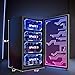 Manastin Gaming Light Up Beverage Refrigertor, Led Lighting Door 120 Cans Freestanding Beverage Fridge, Cyberpunk Beverage Cooler for Gaming, Gaming Room, Bar, Party (Lighting)