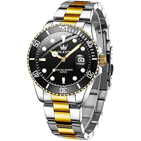 OLEVS Men's Waterproof Quartz Analog Watch Cover