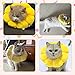KUDES Cat Small Dog Recovery Collar, Cute Sunflower Neck Cone After Surgery, Adjustable Pet E Collar, Wound Healing Protective Cone Surgery Recovery Elizabethan Collars for Small Pets