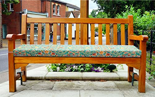 Funhome Outdoor Cushion Covers,42" X 18" X 3", Patio Cushion Covers Replacement For Outdoor Furniture,Water Resistant Patio Bench Loveseat Cushion Covers 1 Pack, Cyan Circle (Covers Only) #TOP7