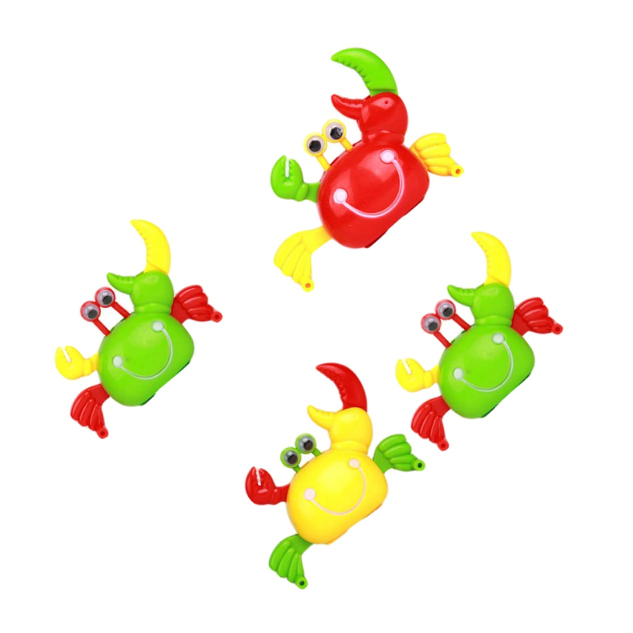 Toddmomy 4pcs Wind Up Crabs for Plastic Clockwork Crab Red Green Yellow Fun Mechanical Action for Engagement and Coordination Skills