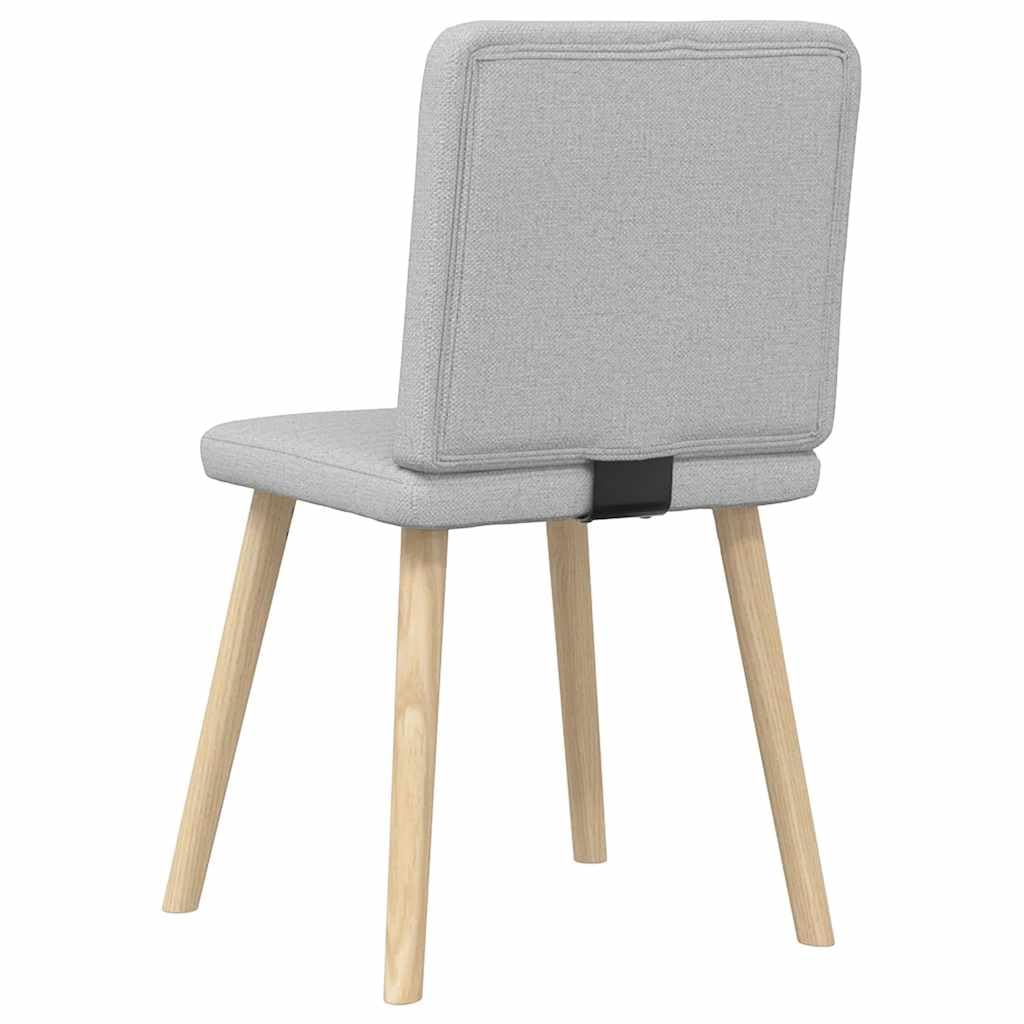 Lot de 2 chaises de salle à manger en tissu gris nuage avec dossier ergonomique, structure stable en bois et métal, rembourrage confortable, moderne, polyvalent, pour cuisine, salon, bureau