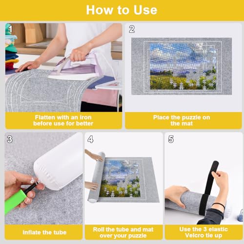 Image of Ainiv Puzzle Mat, Puzzle Mat Roll, Portable Puzzle Mat, Jigsaw Mat
