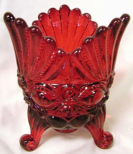 Spoon Holder/Spooner - Eyewinker "Eye Winker" - American Made - Mosser Glass USA (Pink Opalescent)
