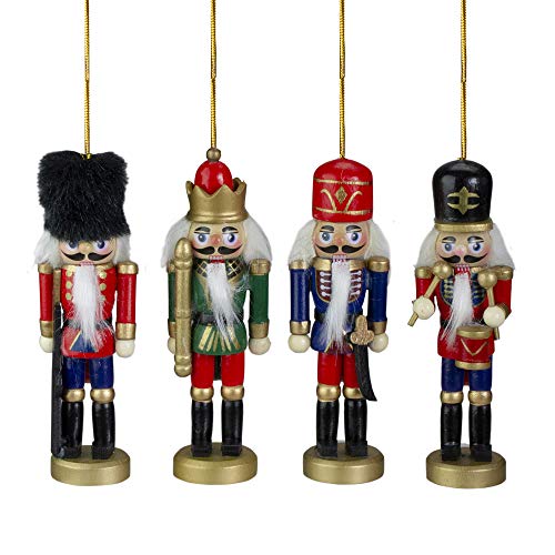 Northlight Set of 4 Assorted Classic Nutcracker Ornaments 5