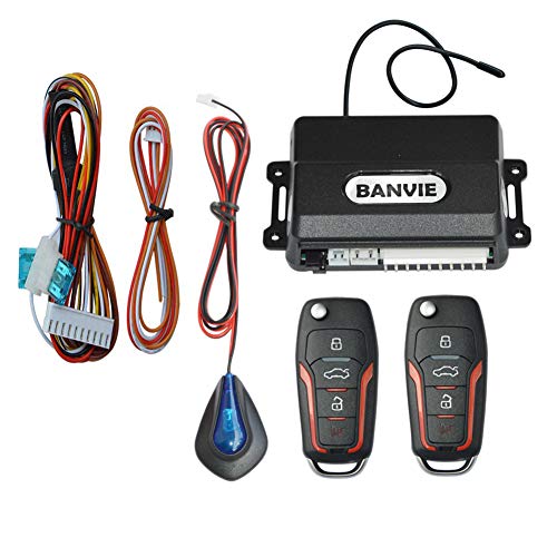 BANVIE Car Keyless Entry System for Central Door Lock with 4 Button Remote Control Transmitter…