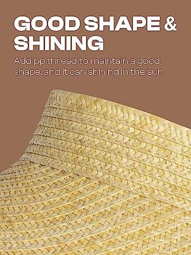 Visors For Women, Straw Sun Visor Hats For Women, Wide Brim Packable Sun Hat Womens, Summer Roll Up Beach Hats For Women (Beige) #TOP1