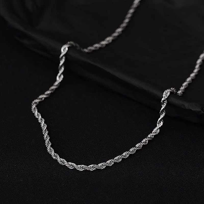 Stainless Steel Chain Necklace for Men Silver Chain Stainless Steel Necklace Chain for Men Women - Image 4