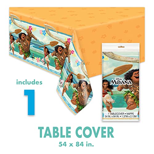 Vaiana Ensemble de fournitures de fête d'anniversaire | Décorations | Pour 16 invités | Avec bannière, nappe, assiettes… - Image 4