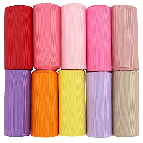 Midi Ribbon Grosgrain Ribbon 3 Inch Ribbon 20 Solid Color Ribbon Assortment, 3" X 2 Yard Each, Total 40 Yds Per Package #TOP7