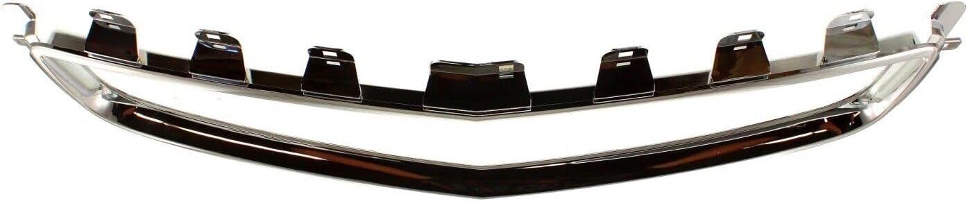 Bumper Grille Trim Set Center and Upper Chrome Finish Fit For Chevy Malibu 2008-2012