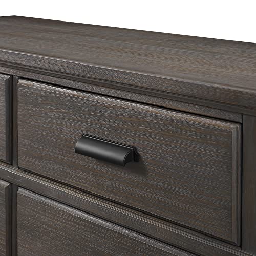 Delta Children Simmons Kids Asher 6 Drawer Dresser With Changing Top, Fully Assembled Rustic, Greenguard Gold Certified, Rustic Grey #TOP5