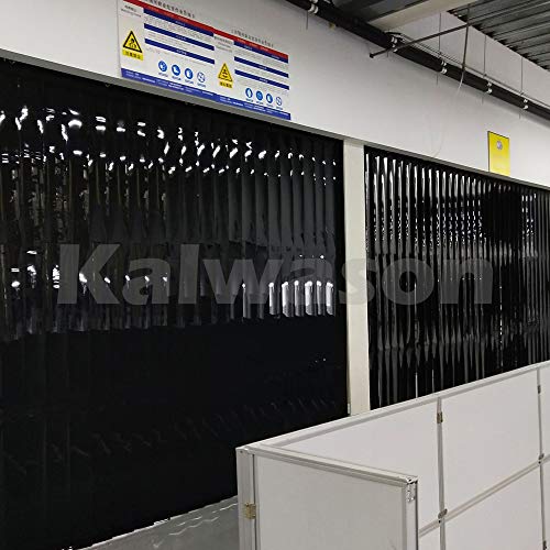 Plastic Strip Door Curtain Black – 148 Feet Scratch Guard PVC Curtain Vinyl Roll, Commercial Industrial Door for Workshop, Pet Home, Warehouse