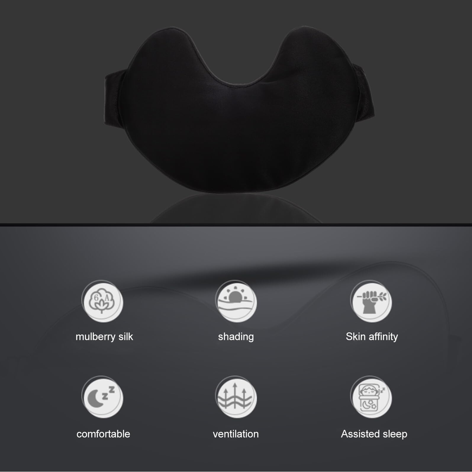 Abaodam Masque de Sommeil en Satin Doux pour Yeux, Confortable et Ajustable, Protège Yeux Pendant Longs Voyages à l'Hôtel