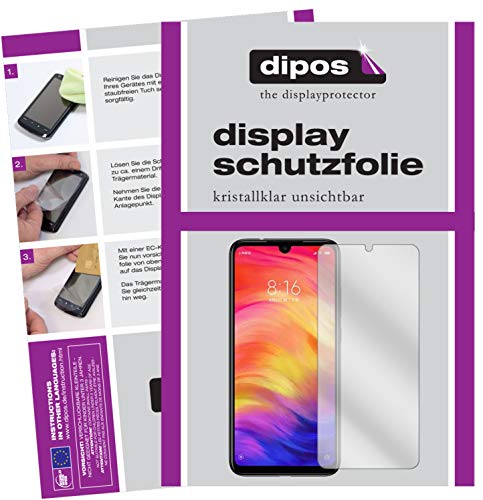 dipos I Schutzfolie klar kompatibel mit Xiaomi Redmi Y3 Folie Bildschirmschutzfolie (bewusst Kleiner als das Glas, da Dieses gewölbt ist)