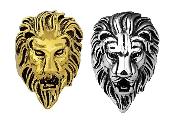 JMP King Lion Head Ring for Men & Women : Indian Size 16-19 Antique Style Lion Head King Fashion Biker Ring for Mens & Boys (B08FHBT28P) Amazon Price History, Amazon Price Tracker