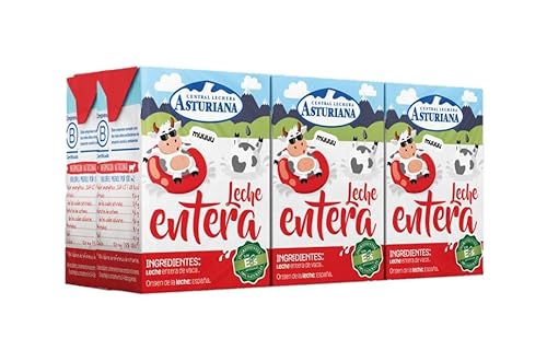 Central Lechera Asturiana Leche Entera, Pack 6 x 200ml