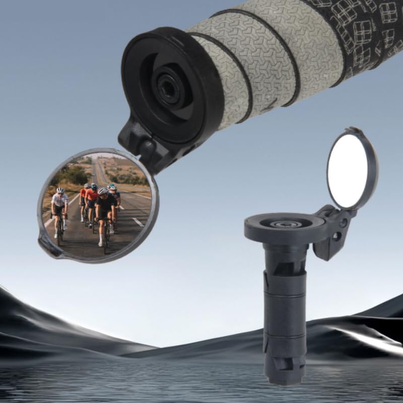 Specchietto convesso, leggero, in acrilico, per manubrio di mountain bike, sicurezza