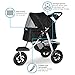 Paws & Pals Dog Stroller for Cat and Dog - Deluxe 3-Wheel Pet Strollers for Small and Medium Cats, Dogs, Puppy - Black