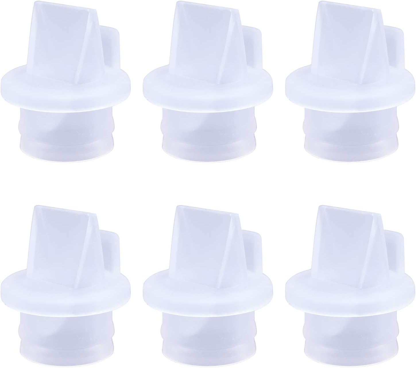 CNNIK Breast Pump Accessories, Duckbill Valves for Most Breast Pumps, Replacement Silicone Duckbill Valves, BPA/DEHP Free (6 Pack)
