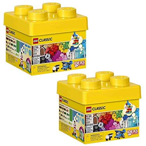 LEGO 10692 Classic Creative Bricks Kids 221 Piece Building Box Set (2 Pack)