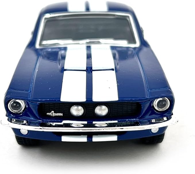 KiNSMART - 1967 Ford Shelby Mustang GT500 1:38 Coche de Metal Azul miniatura 2