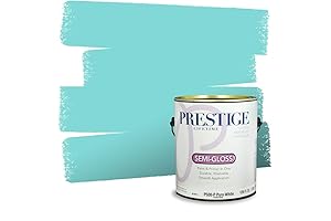 PRESTIGE Paints Interior Paint and Primer In One, Semi-Gloss Finish, Key Largo Matching Shade
