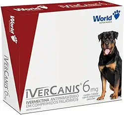 4 Remédios Comprimidos Ivercanis 6mg Sarna Cães 15 30kg Tratamento Antipulgas Carrapatos