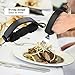 Beautyflier Spoon Fork Universal Cuff Utensil Adjustable Holder Strap for Holding Cutlery, Pens, Toothbrushes for Elderly or Individuals with Weak Grip (Black, Large Size)