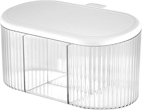 VALINK Seasoning Box Set, Storage Container, Kitchen Salt Box,4 in 1 Condiment Spice Container with Sealed Dust Cover Herb Spice Jars White