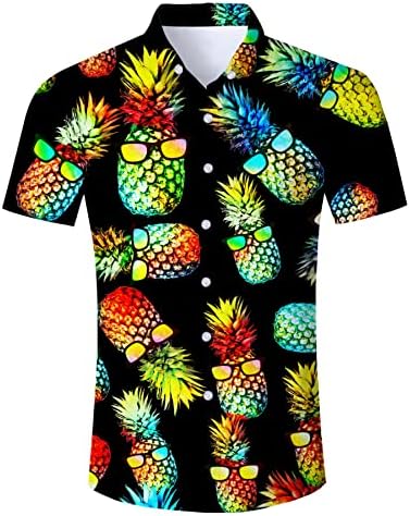 Cozople Men Button Down Shirt Casual Hawaiian Shirt Short Sleeve Aloha Shirt for Beach Party