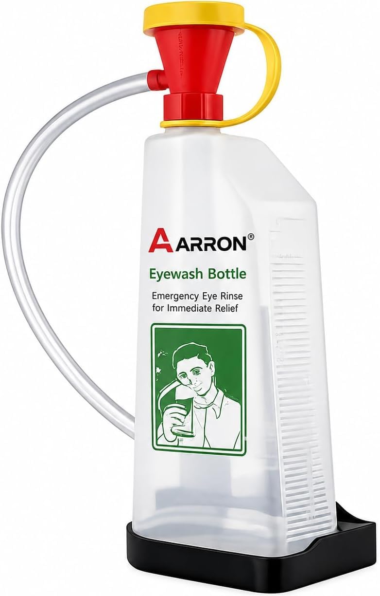 ARRON Safety Emergency Eyewash Bottle 500 ML Kit for Personal Portable, Wall Mountable Eye Wash Bottle, Emergency eye wash bottle, Eye wash station., Pack of 1-picture-26