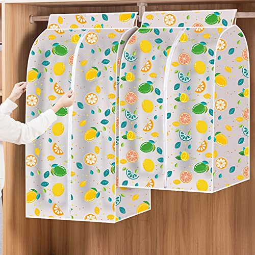 Clothes Rail Cover with Zipper,2 Pcs Garment Bags Dustproof Wardrobe Hanging Dress Suit Covers Protector Bags,Eco Friendly PEVA,Washable,A-30x60x100cm (A 60x60x100cm)2
