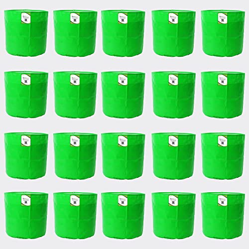 ORGANIC BAZAR 9×9 Grow Bags, Pack of 20, UV Protected HDPE 260 GSM, Round Green Plant Bags for Home and Terrace Vegetable Garden ORGANIC BAZAR 9×9 Grow Bags, Pack of 20, UV Protected HDPE 260 GSM, Round Green Plant Bags for Home and Terrace Vegetable Garden