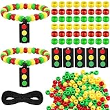 Cunno Juego de 24 pulseras de cuentas con colgante de luz de freno de madera, joyería cristiana para el hogar, aula, actividades de escuela dominical