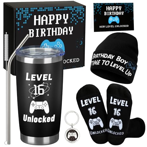 16 Year Old Boy Birthday Gifts Ideas, Gamer Gifts for 16 Year Olds Boys, 16th Birthday Gift Decorations for Son, Presents for a 16th Birthday Boy Gift for Teenage Boys, Kids, Nephew, Grandson, Brother