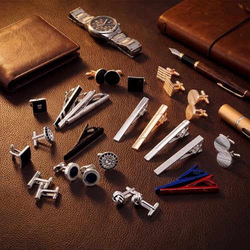 Set de 30 Mancuernillas y Clips para Corbata Hombre miniatura 3