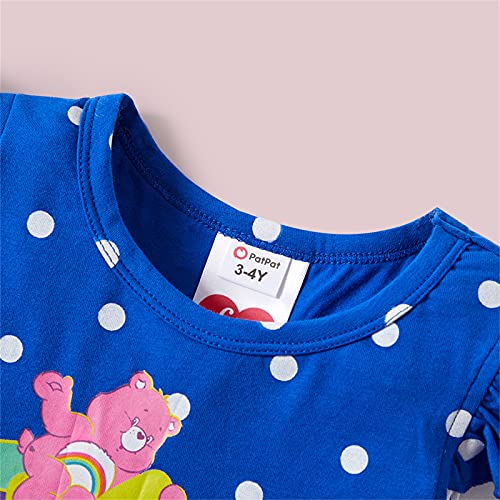 Adoracute By Patpat Toddler Care Bears 3-Pack Rainbow And Polka Dots Dress Girl Flounce Sleeveless Cotton Dress Multipack 7-8 Years #TOP6