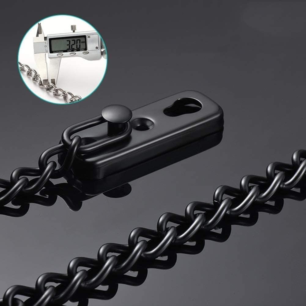 Cadena de Seguridad para Puertas, Cadena de Seguridad estándar Deducción antirrobo Acero Inoxidable 304 Cerradura Cadena Puerta Extra Gruesa Protector fundición, H
