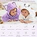 CandyHome 12 PCS Baby Bath Towels Set for Infants Toddlers, 4 PCS Animal Hooded Baby Towels & 8 PCS Washcloths Set, Ultra Absorbent Soft Cute Newborn Bath Essentials Gifts for Boys & Girls