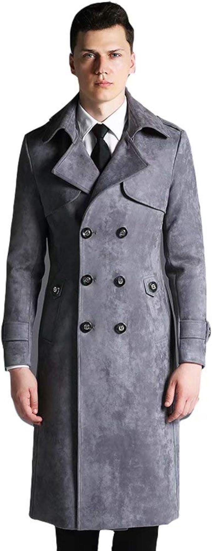 Amazon Eleitchtee トレンチコート メンズ ビジネスコート ロング丈 通勤コート スプリングコート 上質 紳士服 合成セーム革 008 Cjfs 1116 コート ジャケット 通販